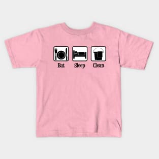 Eat Sleep Clean Kids T-Shirt